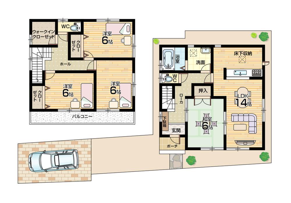 Floor plan. (No. 2 locations), Price 31,800,000 yen, 4LDK+S, Land area 118.84 sq m , Building area 97.71 sq m