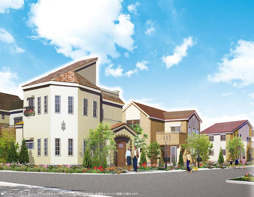 Other. The life of the garden two-story in Osaka city. (Cityscape image illustration)