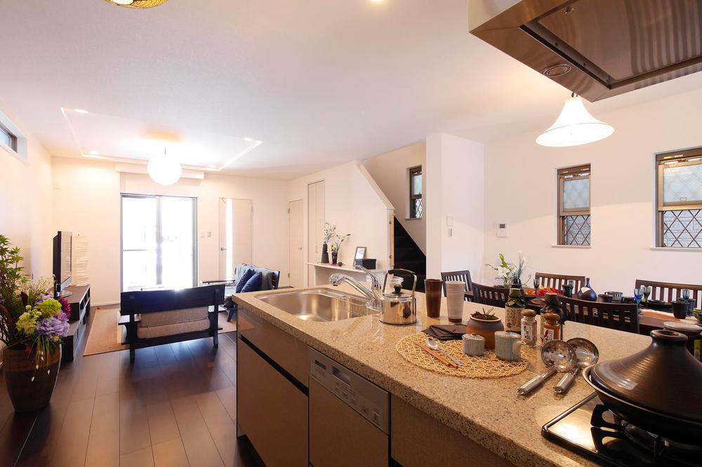 Kitchen. Landscape from the kitchen ☆ Fashionable easy-to-use Hanssem's system kitchen! It will be fun every day of dishes making!