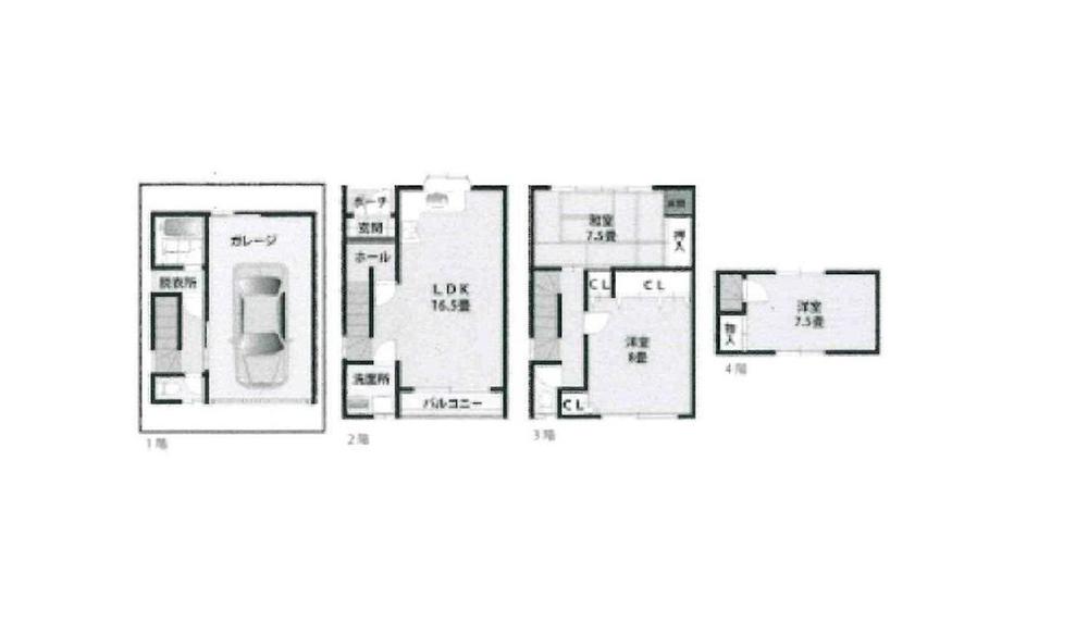 Floor plan. 18.5 million yen, 3LDK, Land area 46.28 sq m , Building area 106.97 sq m