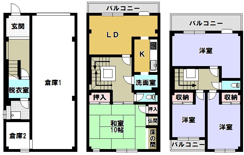 Floor plan. 25,700,000 yen, 4LDK, Land area 96.02 sq m , Building area 182.21 sq m ・ Land area 96.02 sq m ・ Building area 182.21 sq m Sale price 25,700,000 yen