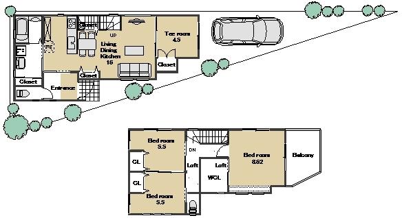 Rendering (introspection). (With No. 3 land land 27 square meters) Rendering