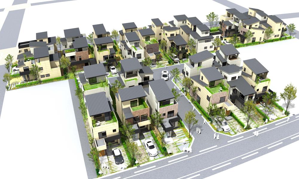 Cityscape Rendering. Total 31 large-scale subdivision of compartment