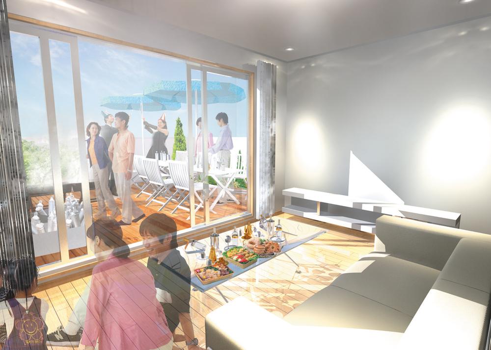 Same specifications photos (Other introspection). Spacious space of the living room and the one I open the window. Friends and neighbors of the people and the home party Ya, It is a birthday party for children