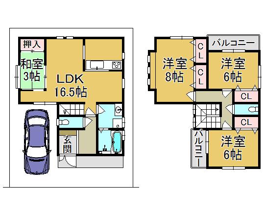 Floor plan. (No. 10 locations), Price 29,875,000 yen, 4LDK, Land area 91.22 sq m , Building area 96.39 sq m