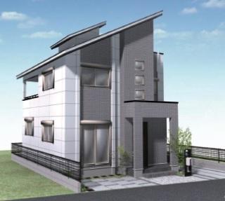 Building plan example (exterior photos). Shine in a quiet residential area, ever place a series of simple modern look.