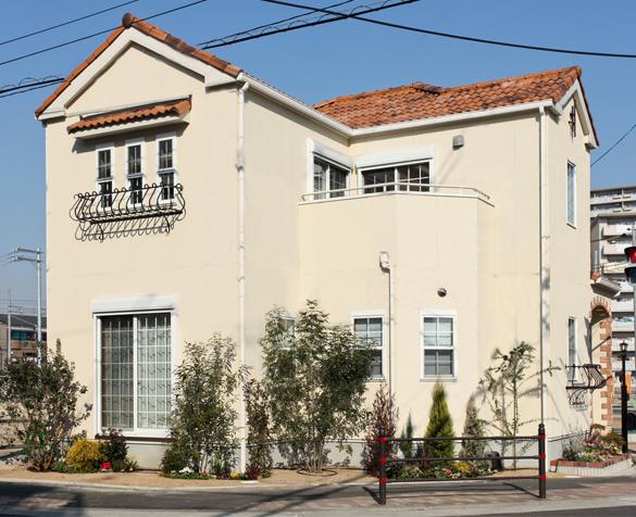 Building plan example (exterior photos). Green Museum plain 77 No. land model house
