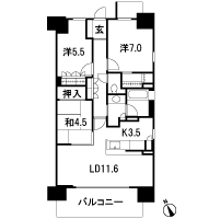 Floor: 3LDK, occupied area: 73.45 sq m, Price: TBD