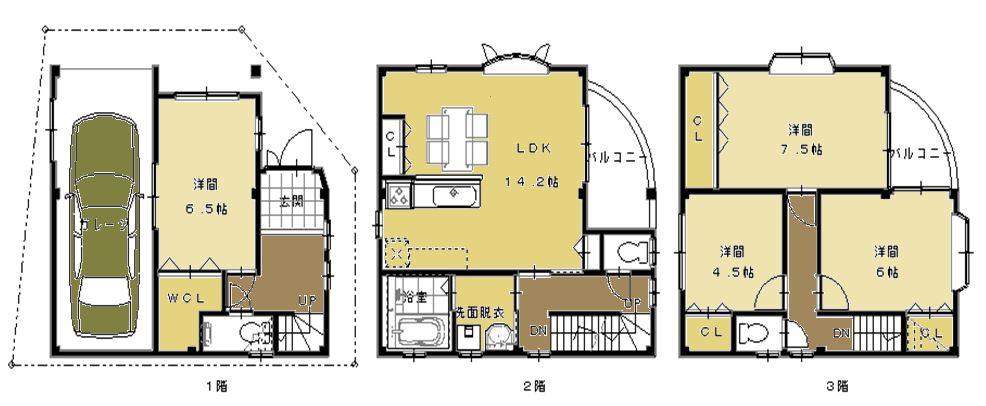 Floor plan. 27,800,000 yen, 4LDK, Land area 59.37 sq m , Building area 102.06 sq m weight steel frame per seismic ・ Fireproof ・ Safety and Security!