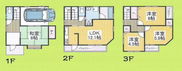 Floor plan. 26,800,000 yen, 4LDK, Land area 51.81 sq m , Building area 99.68 sq m floor plan