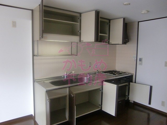 Kitchen. We've just opened storage. 