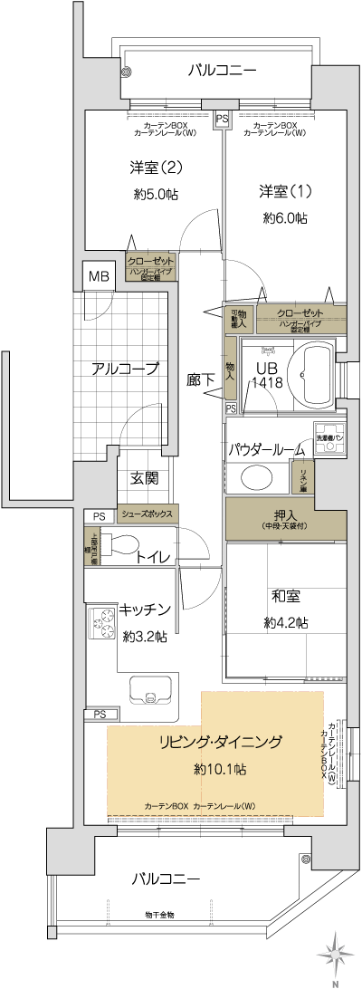 Floor: 3LDK, occupied area: 68.59 sq m, Price: TBD