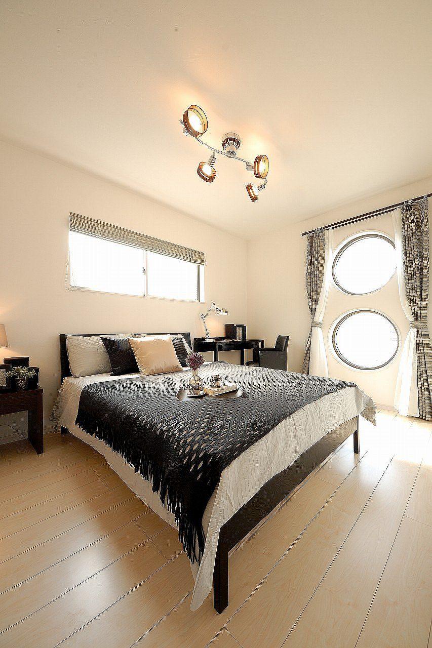 Model house photo. Master bedroom