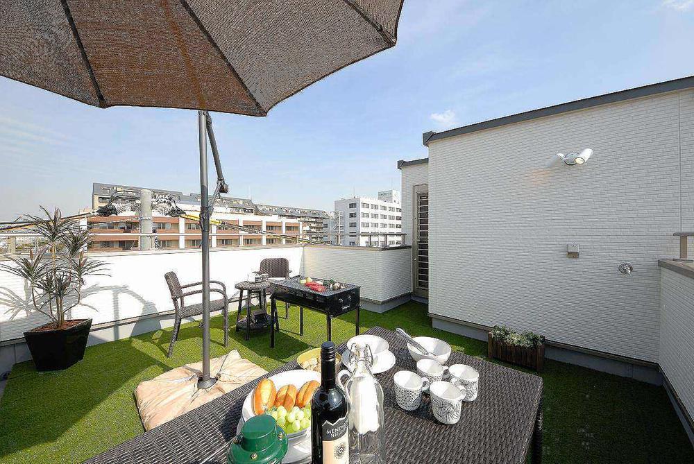 Model house photo. Some sense of relief that I do not think urban housing "Soraniwa"