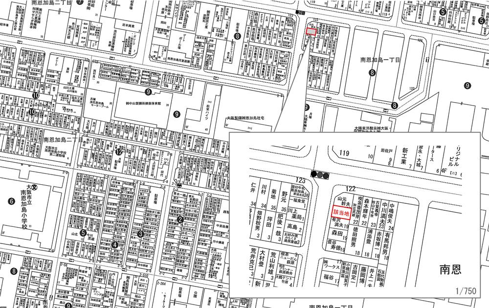 The entire compartment Figure. Minamiokajima 1-chome All one compartment