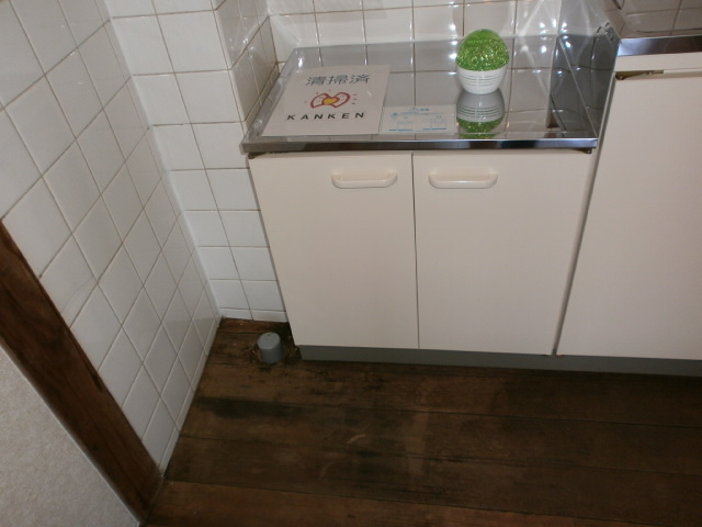 Balcony. Washing machine drain outlet