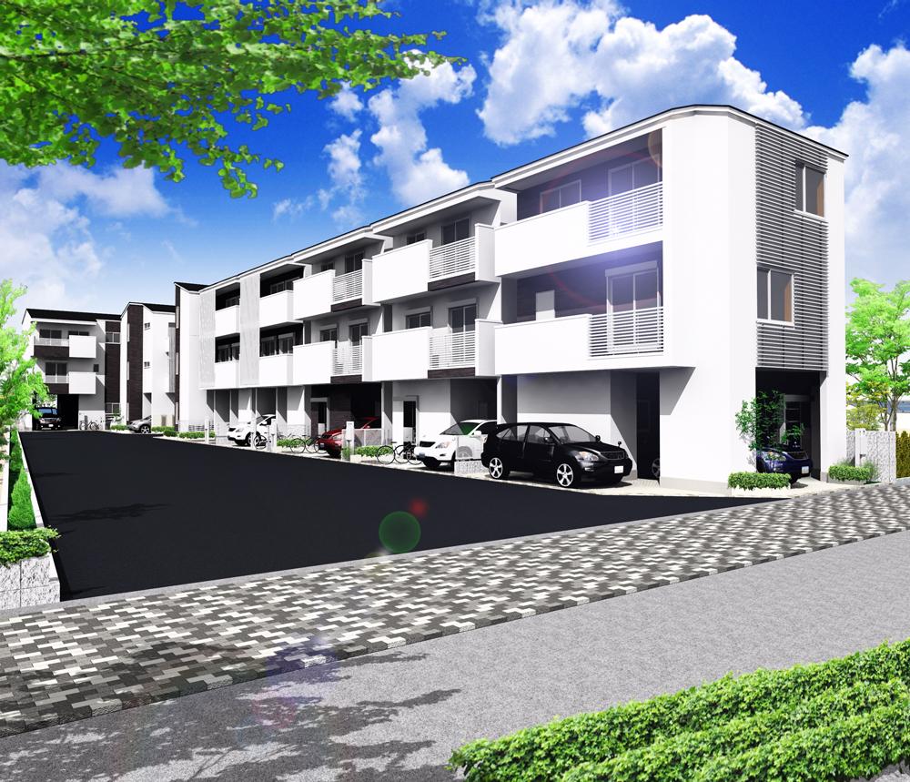 Building plan example (Perth ・ appearance). The entire completed image view