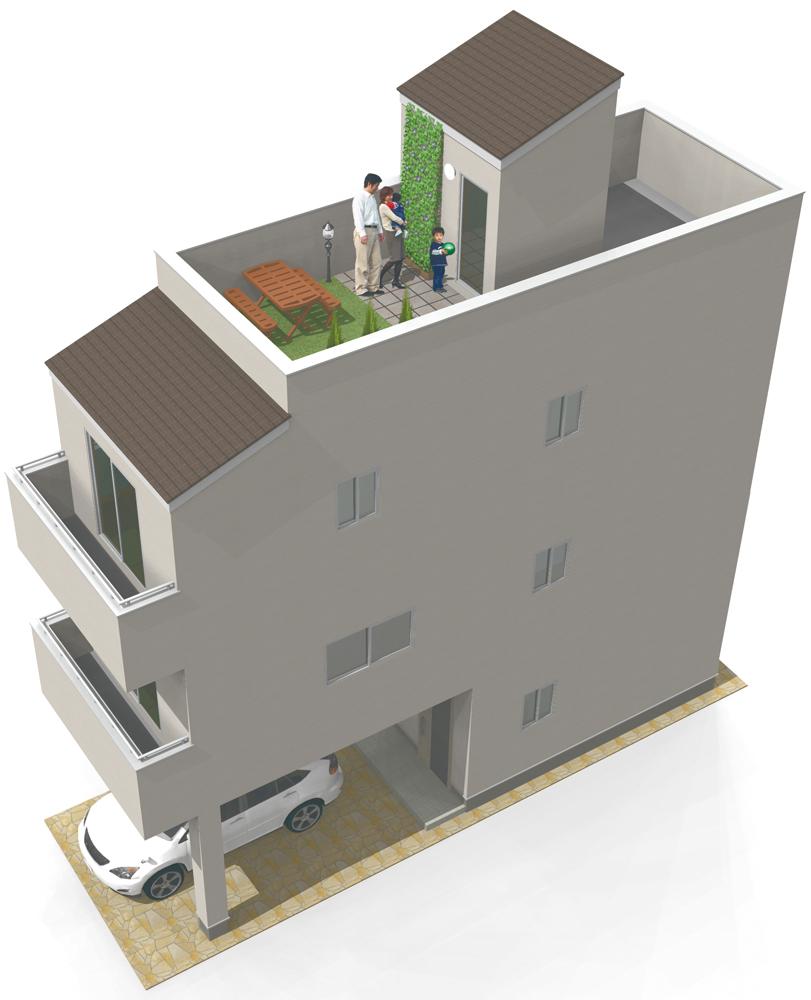 Local land photo. You can image the building plan example image Perth rooftop garden !!