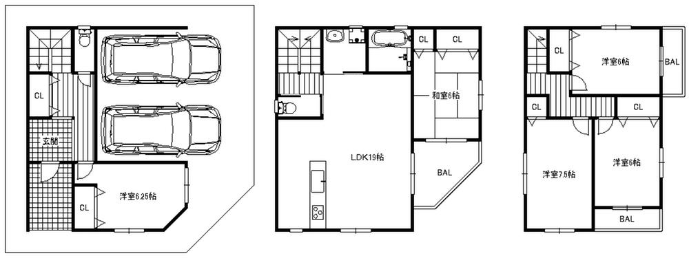 Compartment figure. Land price 43,800,000 yen, Land area 72.45 sq m
