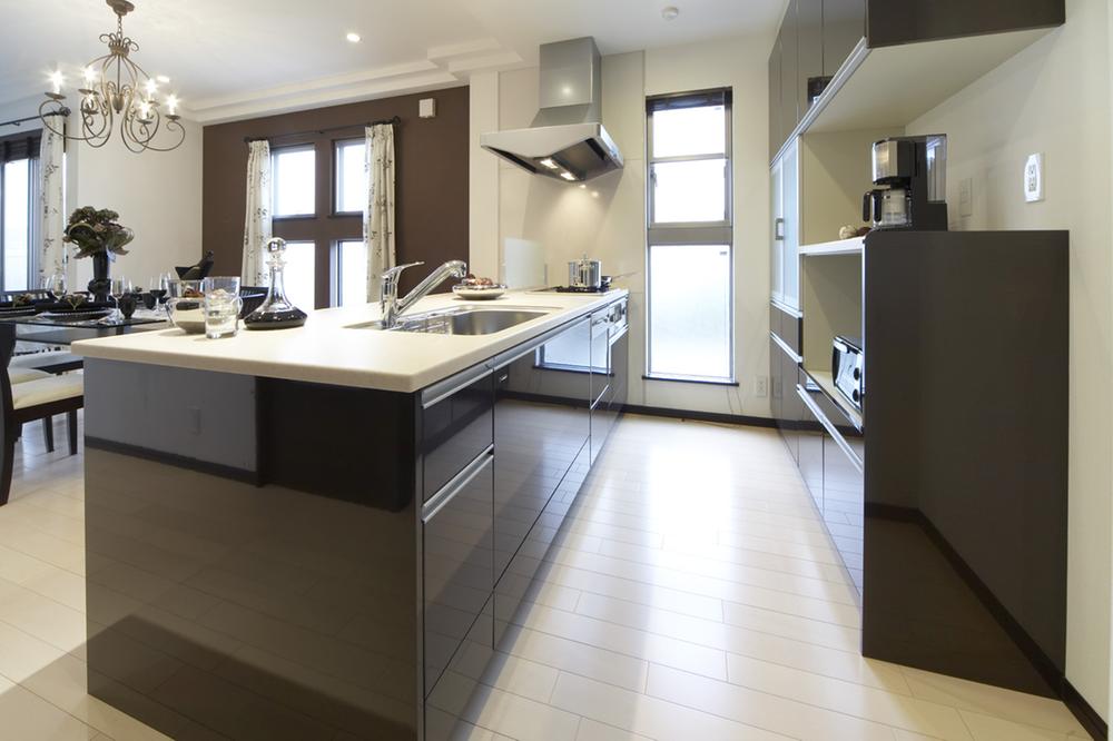 Building plan example (introspection photo). Our construction cases kitchen