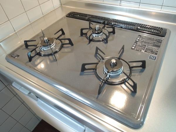 Kitchen. Glass top is a stove. 