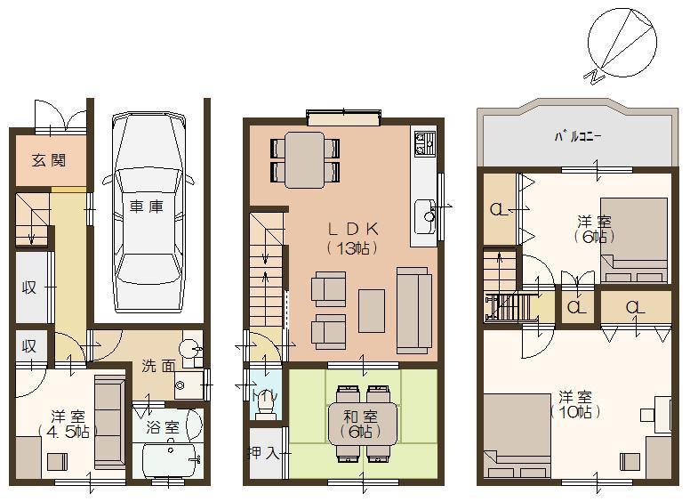 Floor plan. 19,800,000 yen, 4LDK, Land area 40.04 sq m , Building area 83.79 sq m floor plan