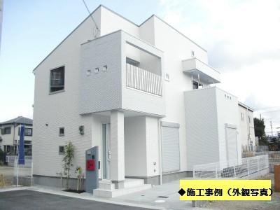 Building plan example (exterior photos). Appearance example of construction Pictures - yang per Since the frontage is wide ・ Ventilation good building plan are also available.