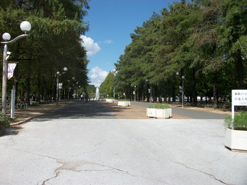 Streets around. Or 1200m holiday until the flower Expo Park does not spend a relaxing time in the green park