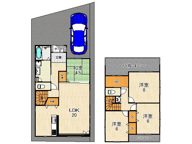 Building plan example (floor plan). Building plan example ( Issue land) Building Price      Ten thousand yen, Building area    sq m