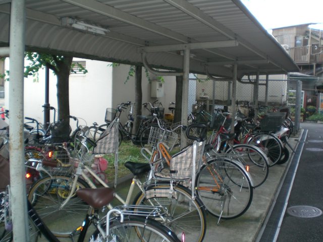 Other common areas. Bicycle parking space with a roof