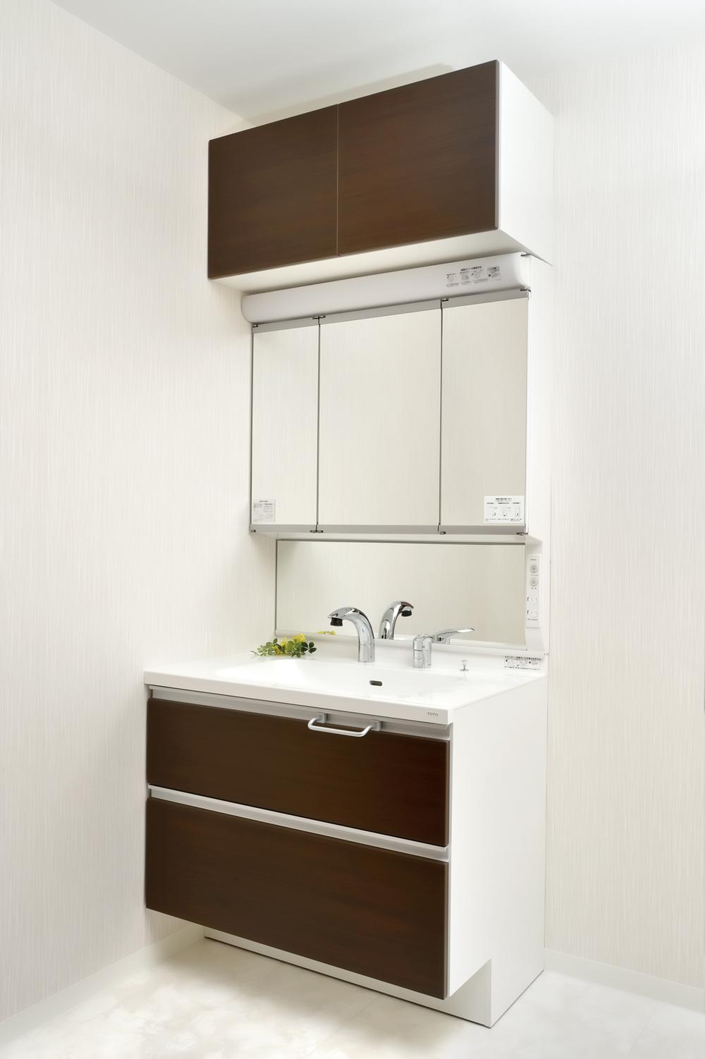 Other Equipment. TOTO made vanity that is easy grooming with a swing three-sided mirror