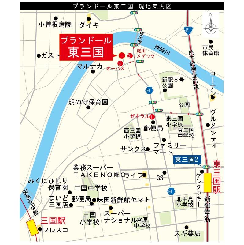 Local guide map. Peripheral access