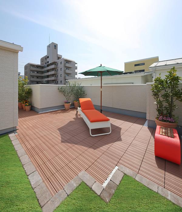 Model house photo. Kitchen garden and gardening, Holiday BBQ with family! Rooftop garden dream spreads! (2013 April shooting)