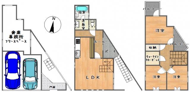 Floor plan. 28.8 million yen, 4LDK, Land area 79 sq m , Building area 157.03 sq m