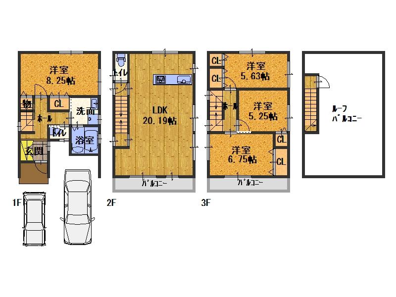 Floor plan. 31,800,000 yen, 4LDK, Land area 79.67 sq m , Building area 90 sq m