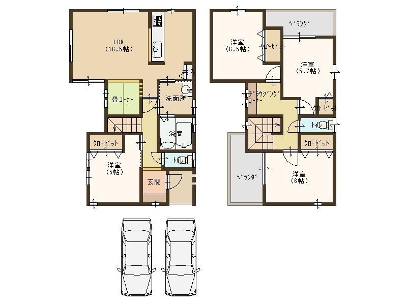 Floor plan. 33,800,000 yen, 4LDK, Land area 120.76 sq m , It is a building area of ​​95.99 sq m living easy home