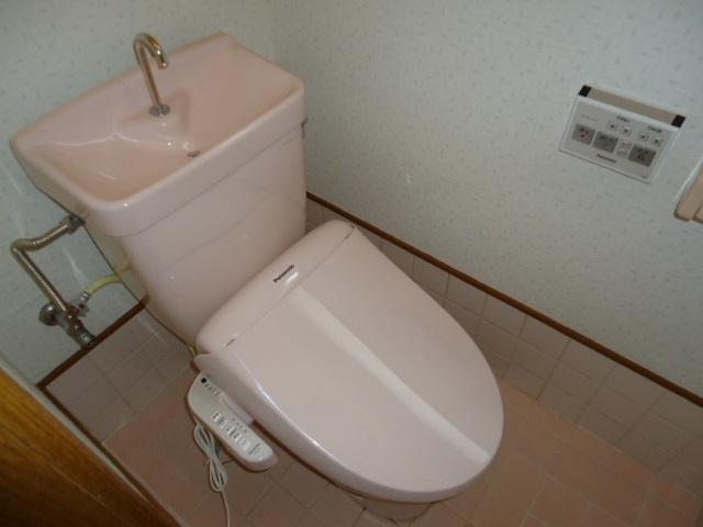 Toilet. Toilet seat had made