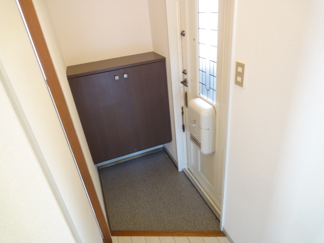 Entrance. There are shoes BOX