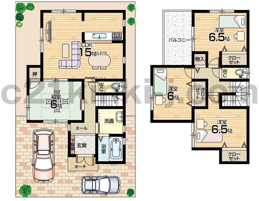 Floor plan. (No. 4 locations), Price 21,800,000 yen, 4LDK, Land area 104.62 sq m , Building area 94.77 sq m