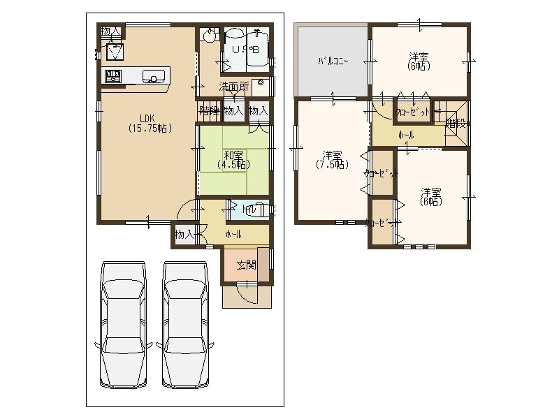 Building plan example (floor plan). There is a nursery situated at 160m walk 2 minutes until the Sunny nursery!