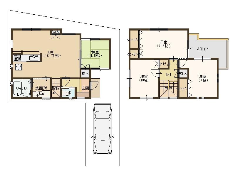 Building plan example (floor plan). There is a nursery situated at 160m walk 2 minutes until the Sunny nursery!