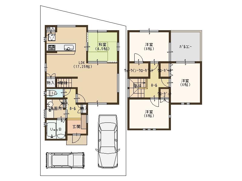 Building plan example (floor plan). There is a nursery situated at 160m walk 2 minutes until the Sunny nursery!