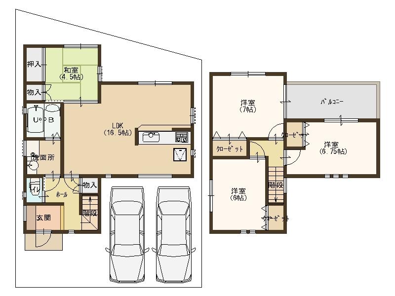 Building plan example (floor plan). There is a nursery situated at 160m walk 2 minutes until the Sunny nursery!