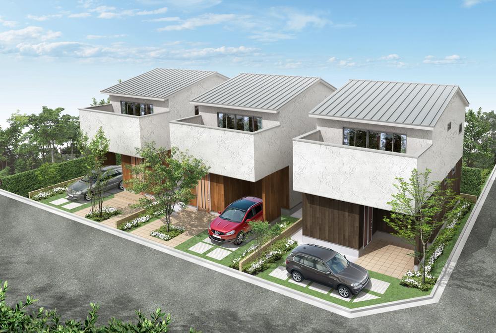 Rendering (appearance). (Cityscape Rendering) is sunny in all compartment facing south.