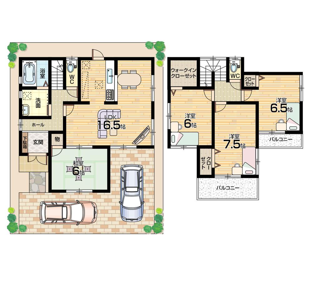 Floor plan. (No. 1 point), Price 18,800,000 yen, 4LDK+S, Land area 123.75 sq m , Building area 98.82 sq m