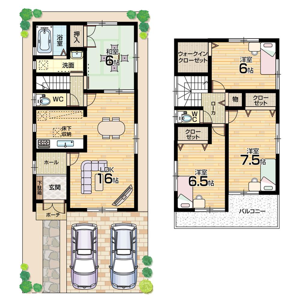 Floor plan. (No. 3 locations), Price 18,800,000 yen, 4LDK+S, Land area 119.65 sq m , Building area 98.82 sq m
