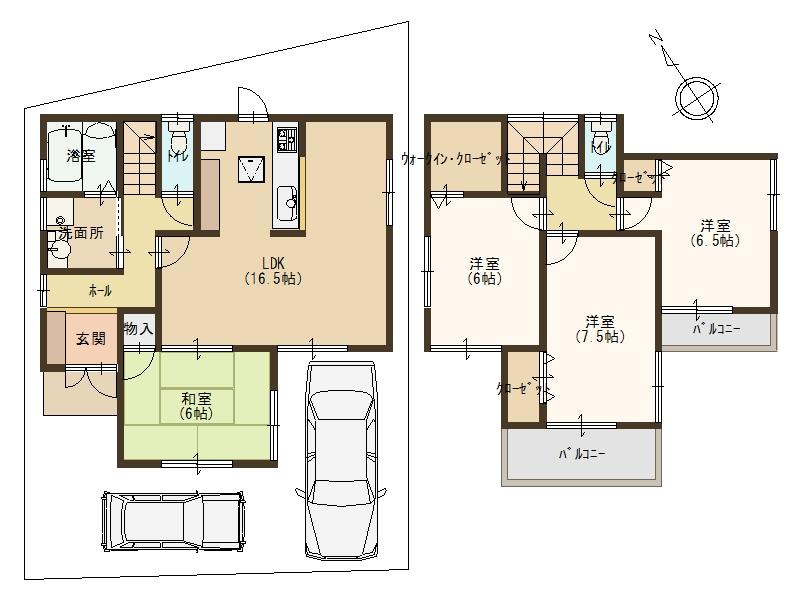 Floor plan. Price 18,800,000 yen, 4LDK, Land area 123.75 sq m , Building area 98.82 sq m