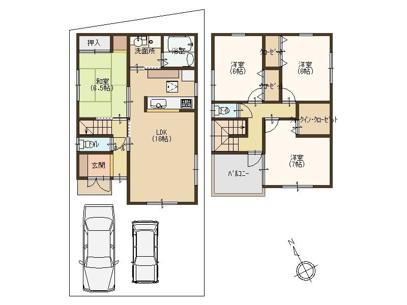 Floor plan. Price 18,800,000 yen, 4LDK, Land area 115.55 sq m , Building area 99.22 sq m