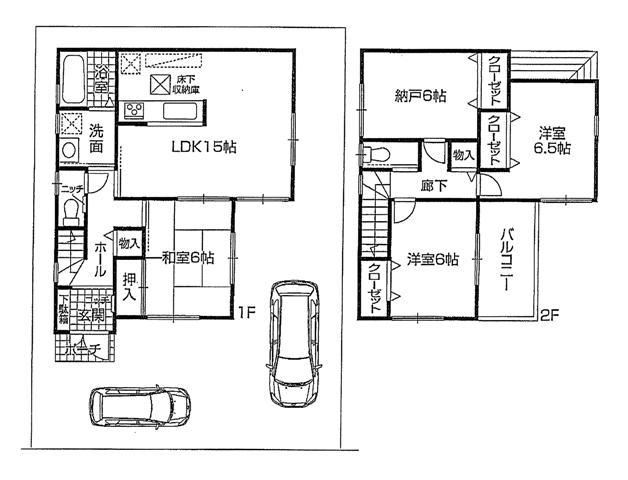 Floor plan. 21,800,000 yen, 4LDK, Land area 123.16 sq m , Building area 95.58 sq m