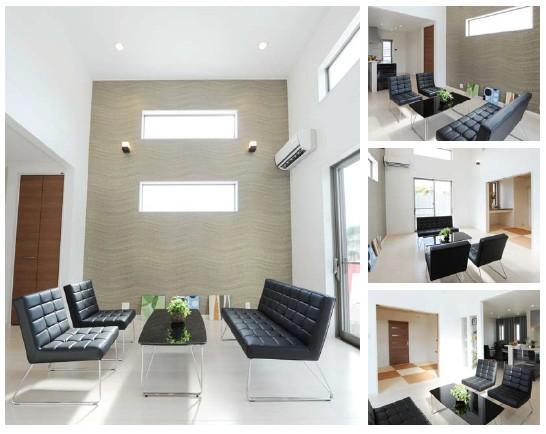 Model house photo. Model house ・ Living ceiling height 4M